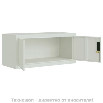 Шкаф за папки светлосив 90x40x110 см стомана