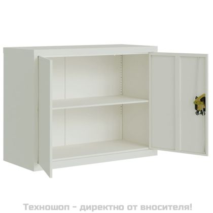 Шкаф за папки светлосив 90x40x110 см стомана