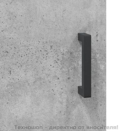 Висок шкаф, бетонно сив, 69,5x34x180 см, инженерно дърво