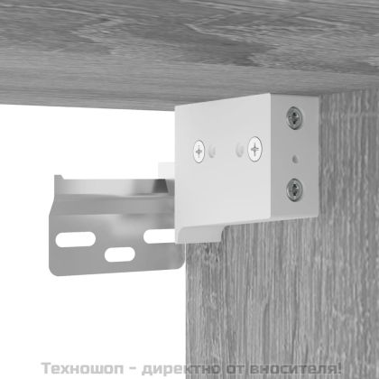 Висок шкаф, сив сонома, 34,5x34x180 см, инженерно дърво