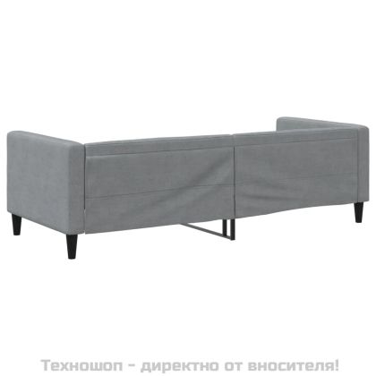 Кушетка, светлосива, 90x190 см, плат