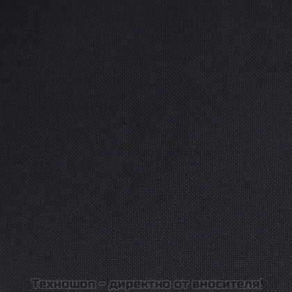 Люлеещ се стол с табуретка, черен, плат