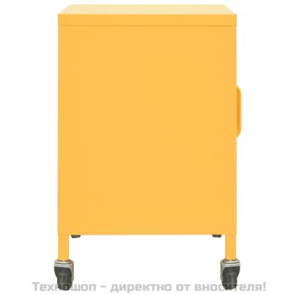 Шкаф за съхранение, горчица, 60x35x56 см, стомана