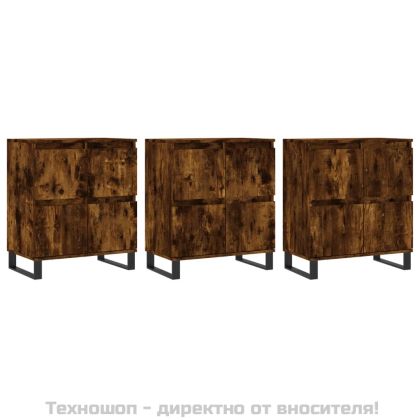 Сайдборди, 3 бр, опушен дъб, инженерно дърво