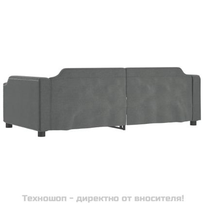 Кушетка, тъмносива, 80x200 см, плат