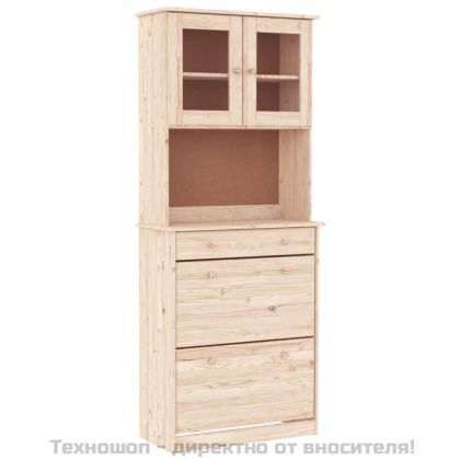 Висок шкаф ALTA, 77x35x188 см, борово дърво масив