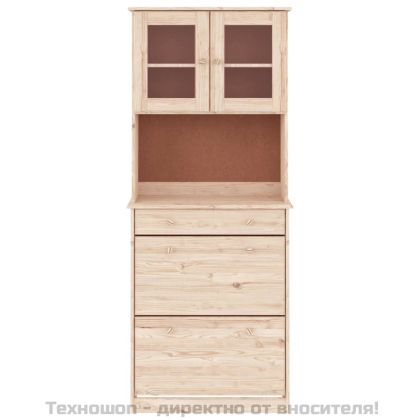 Висок шкаф ALTA, 77x35x188 см, борово дърво масив