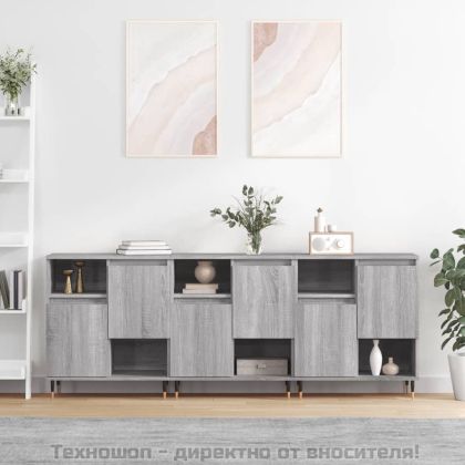 Сайдборди, 3 бр, сив сонома, инженерно дърво