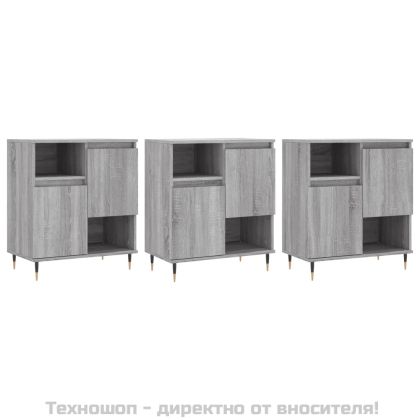 Сайдборди, 3 бр, сив сонома, инженерно дърво