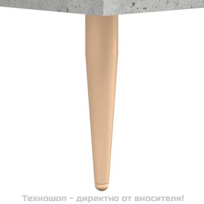 Висок шкаф, бетонно сив, 69,5x34x180 см, инженерно дърво