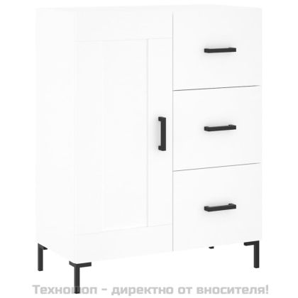 Висок шкаф, бял, 69,5x34x180 см, инженерно дърво