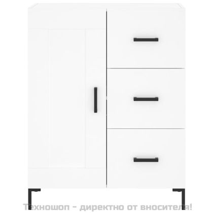 Висок шкаф, бял, 69,5x34x180 см, инженерно дърво