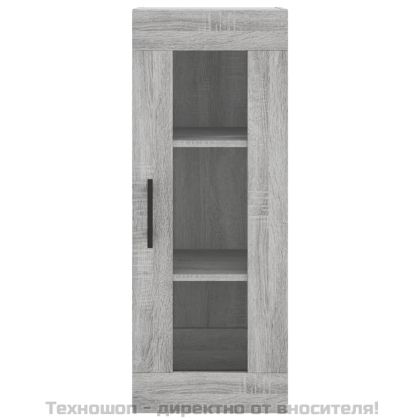 Висок шкаф, сив сонома, 34,5x34x180 см, инженерно дърво