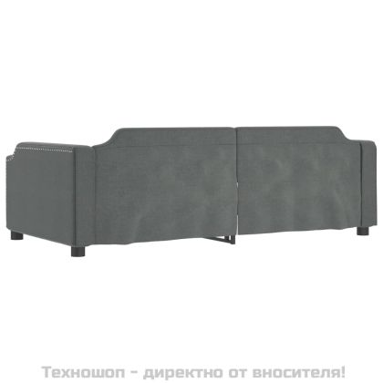 Кушетка, сива, 90x200 см, плат
