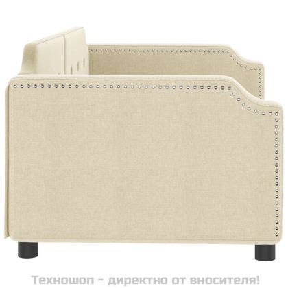 Кушетка, кремава, 80x200 см, плат