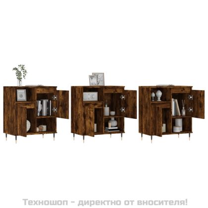 Сайдборди, 3 бр, опушен дъб, инженерно дърво