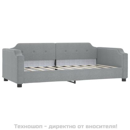 Кушетка, светлосива, 90x200 см, плат