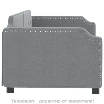 Кушетка, светлосива, 90x200 см, плат