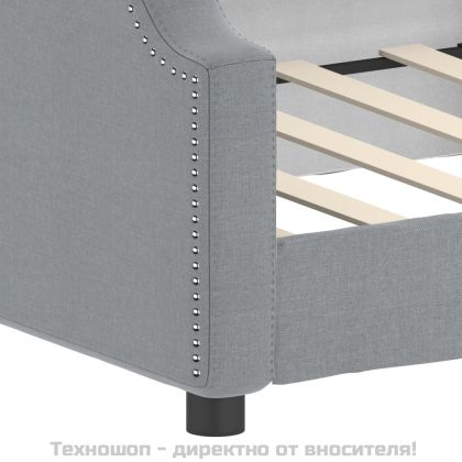 Кушетка, светлосива, 90x200 см, плат