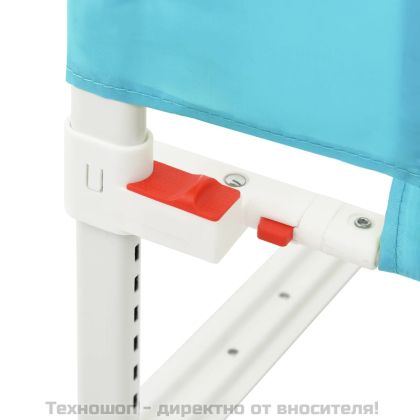 Ограничител за бебешко легло, син, 140x25 см, плат