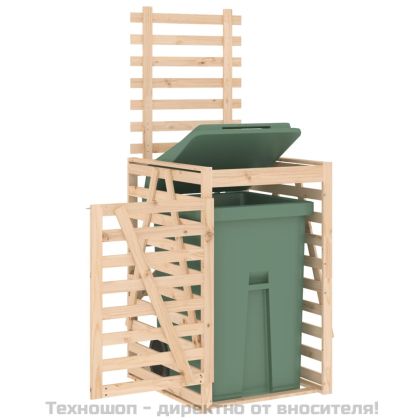 Контейнер за съхранение на кош 84x90x128,5 см дърво бор масив