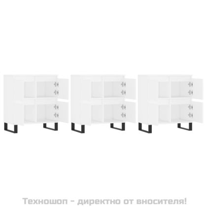 Сайдборди, 3 бр, бели, инженерно дърво