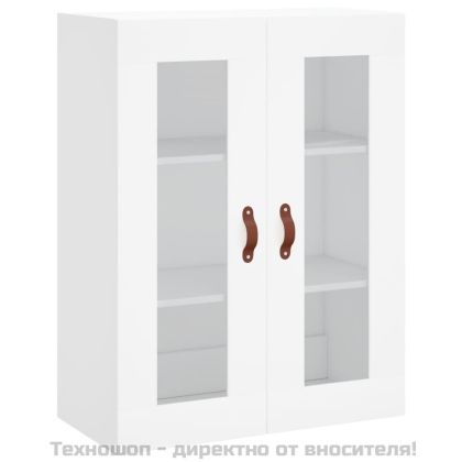 Висок шкаф, бял, 69,5x34x180 см, инженерно дърво