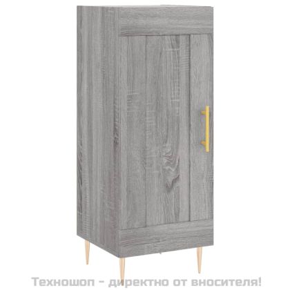Висок шкаф, сив сонома, 34,5x34x180 см, инженерно дърво