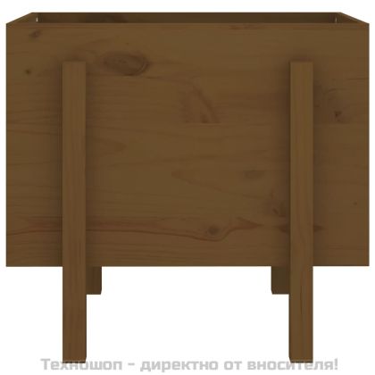 Градински сандък, меденокафяв, 62x50x57 см, бор масив