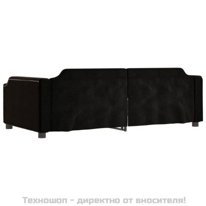 Кушетка, черна, 80x200 см, плат
