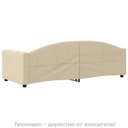 Кушетка, кремава, 80x200 см, плат