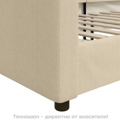 Кушетка, кремава, 80x200 см, плат