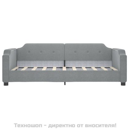 Кушетка, светлосива, 80x200 см, плат