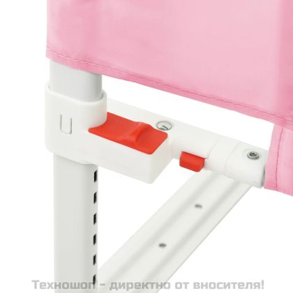 Ограничител за бебешко легло, розов, 150x25 см, плат