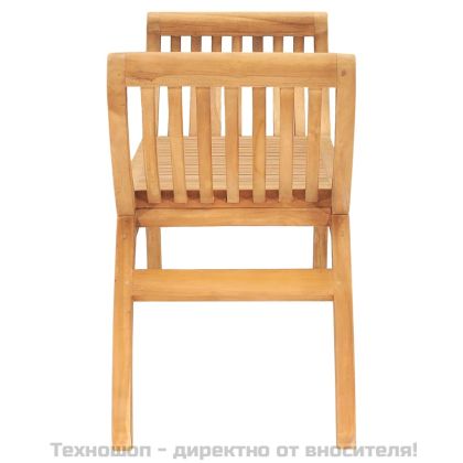 Градинска пейка, 126 см, тик масив