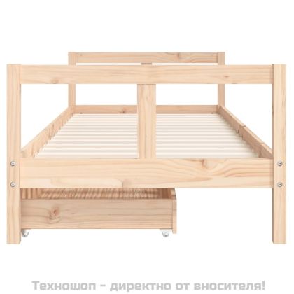 Рамка за детско легло с чекмеджета, 80x200 см, чам масив
