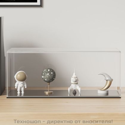 Кутия витрина, прозрачна, 34x16x14 см, акрил
