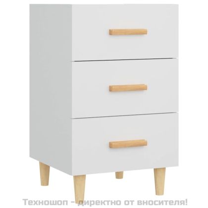 Нощно шкафче, черно, 40x40x66 см, инженерно дърво
