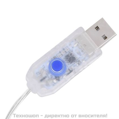 LED светеща завеса 3х3 м 300 LED топло бяло 8 режима