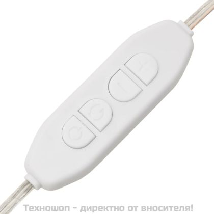 Комплект тоалетка с LED, бял гланц, инженерно дърво