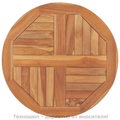 Плот за маса, тиково дърво масив, кръгъл, 2,5 см, 60 см