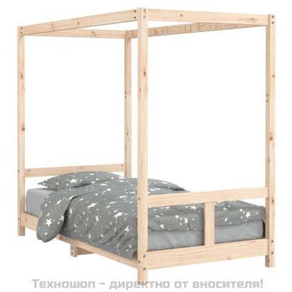 Рамка за детско легло 80x160 см масивна борова дървесина