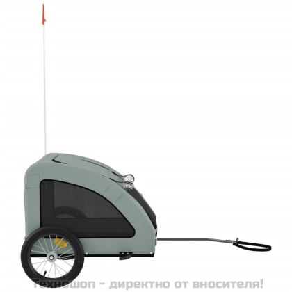 Ремарке за колело за любимци сив Оксфорд плат и желязо