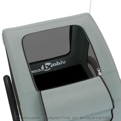 Ремарке за колело за любимци сив Оксфорд плат и желязо