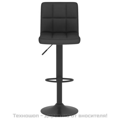 Бар табуретки, 2 бр, черни, текстил