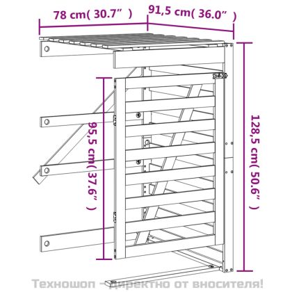 Удължение за контейнер за съхранение на кош дугласко дърво
