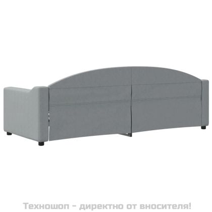 Кушетка, светлосива, 80x200 см, плат