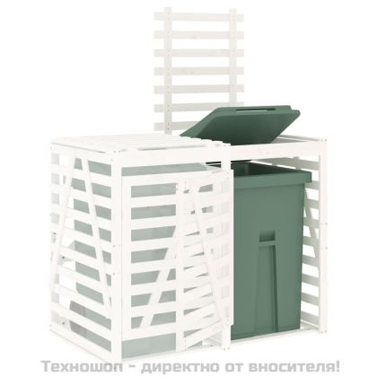 Удължение за контейнер за съхранение на кош бял дърво бор масив