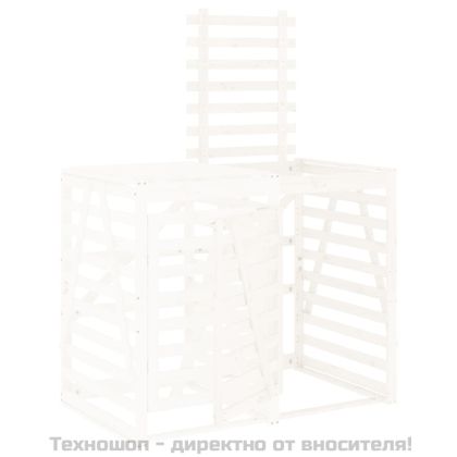 Удължение за контейнер за съхранение на кош бял дърво бор масив