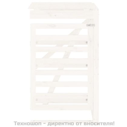 Удължение за контейнер за съхранение на кош бял дърво бор масив